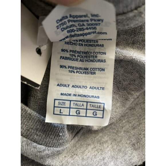 Delta Pro Weight Mens Graphic Gray T-Shirt Large Please Don't Make Me Do Stuff - Picture 8 of 9